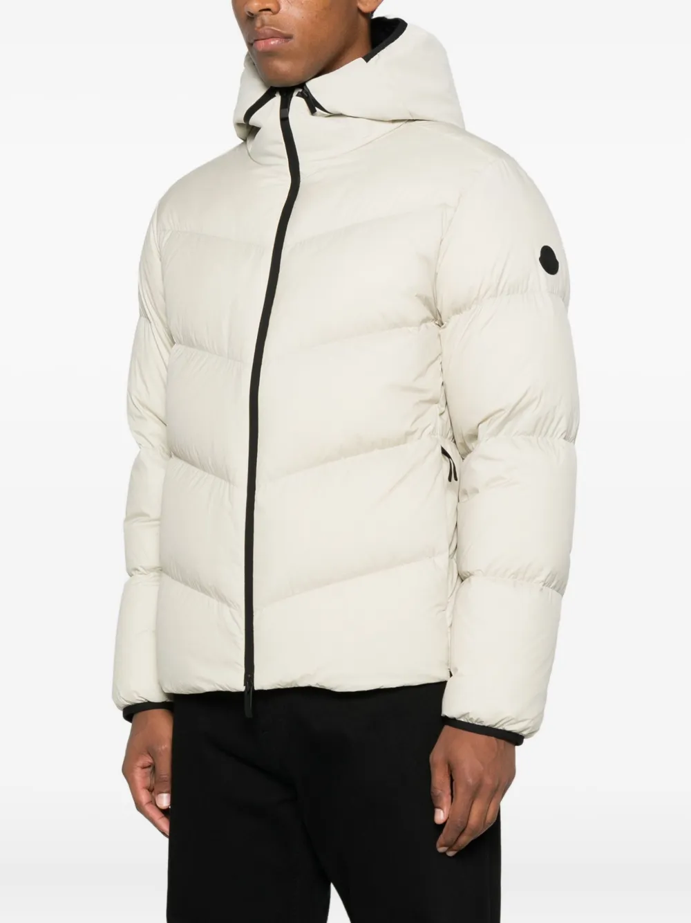 Moncler Forez hooded quilted jacket Beige
