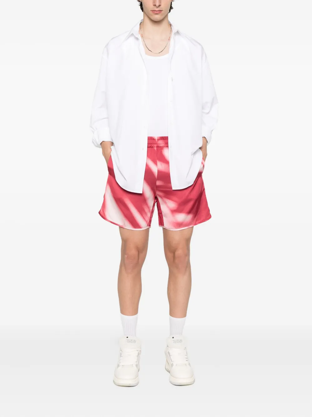 BLUE SKY INN Satijnen shorts Rood