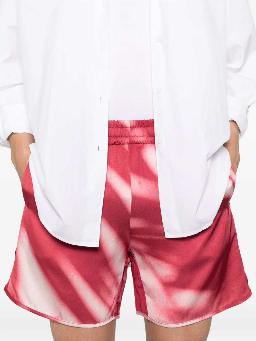 BLUE SKY INN Satijnen shorts Rood