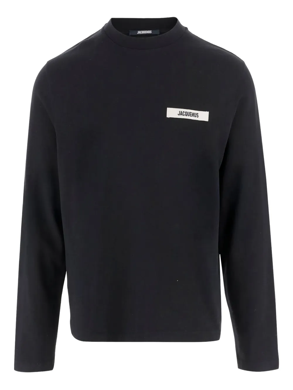 Jacquemus Crewneck Sweatshirt Le Gros Grain In Black