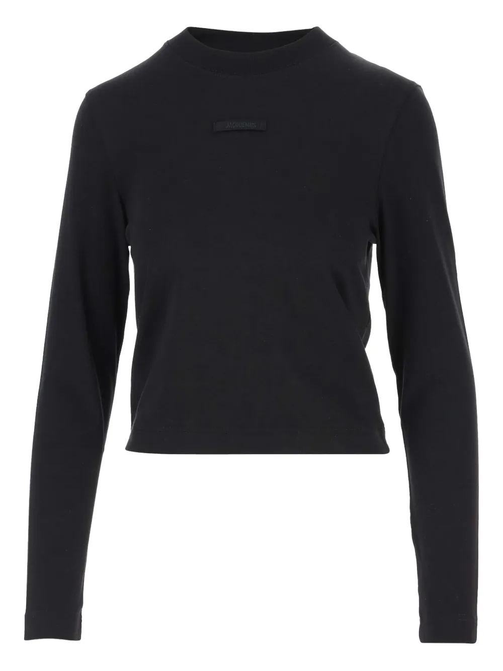 Jacquemus The Gros Grain logo-detail long-sleeve top | Black | Image 1