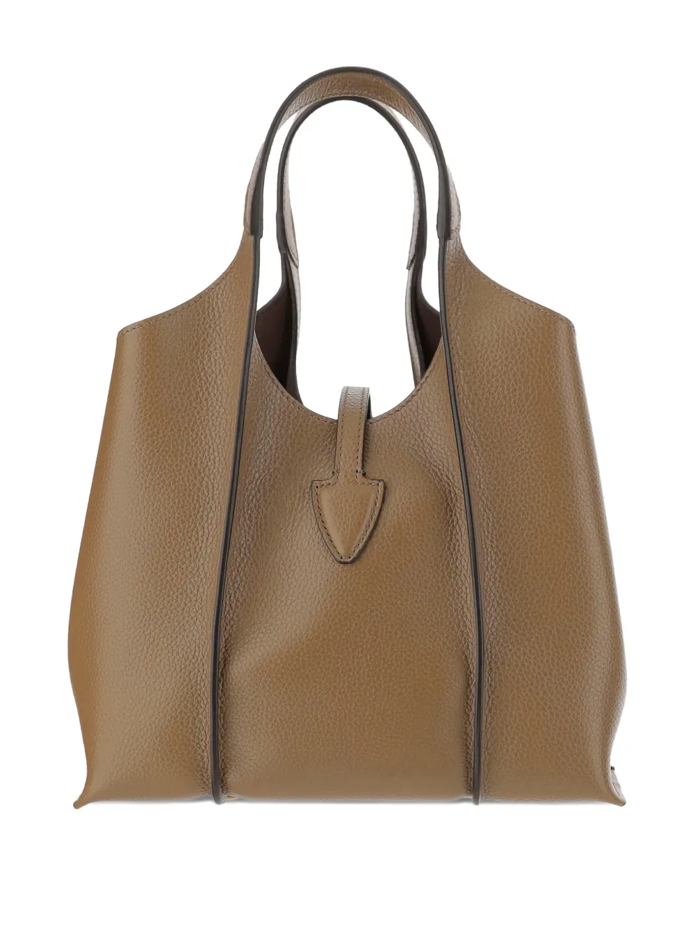 Tod's Leren schoudertas met T-gesp Bruin