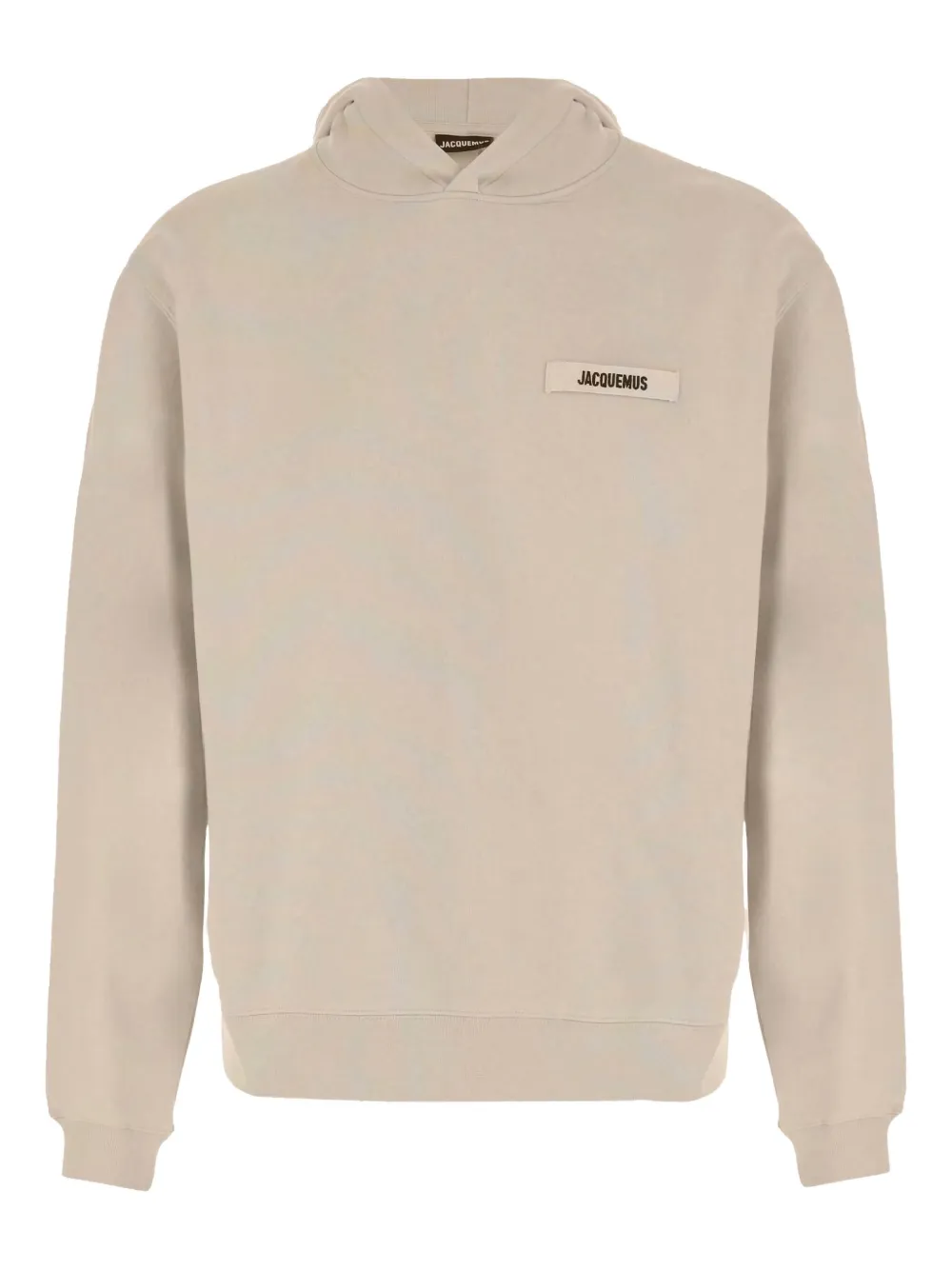 Jacquemus The Gros Grain logo-plaque hooded sweatshirt | Neutrals | Image 1