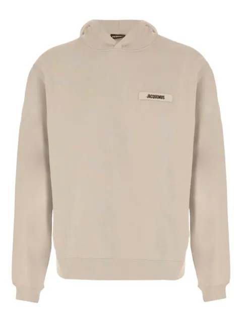 Jacquemus The Gros Grain logo-plaque hooded sweatshirt