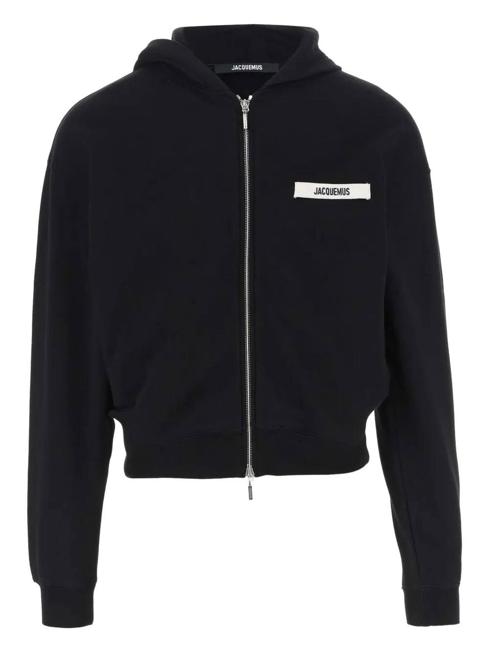 Jacquemus The Gros Grain hooded zip-up sweatshirt | Black | Image 1