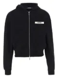 Jacquemus The Gros Grain hooded zip-up sweatshirt - Black