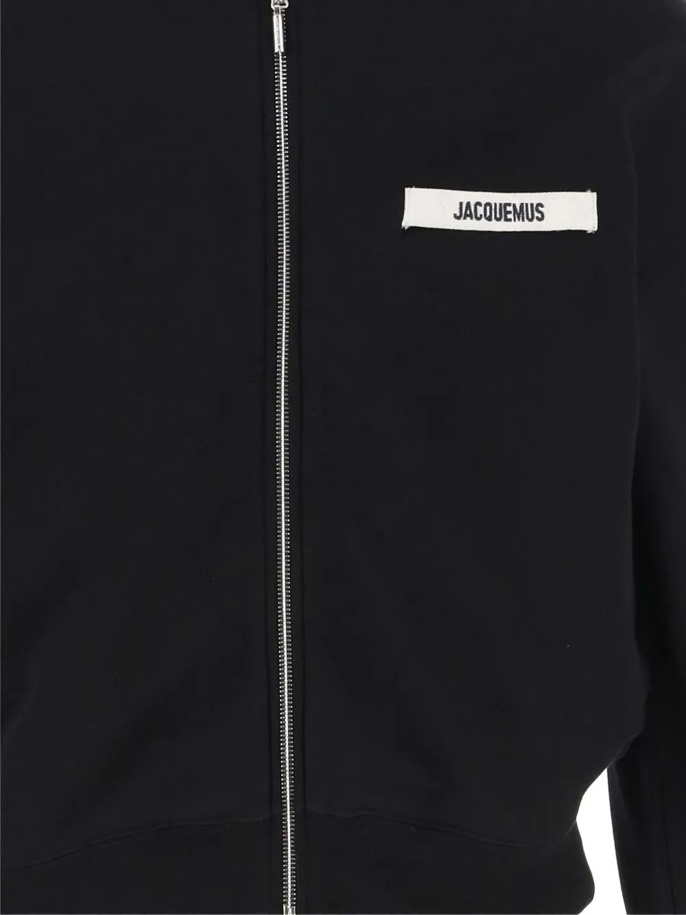 Jacquemus The Gros Grain sweater met capuchon en rits Zwart