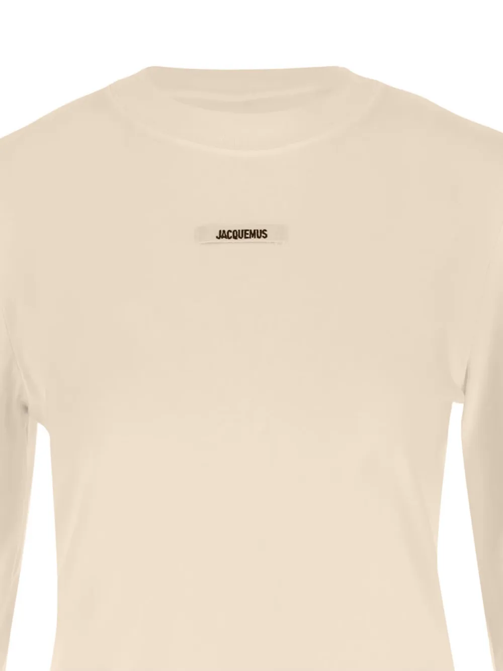 Jacquemus Le Gros Grin T-shirt met logodetail en lange mouwen Beige