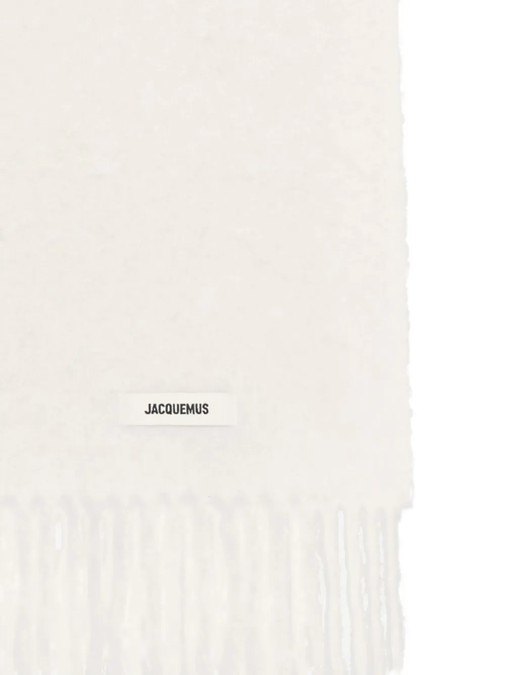 Jacquemus The Carro sjaal met geborduurd logo Wit