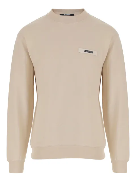 Jacquemus The Gros Grain logo-plaque crewneck sweatshirt