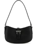 Alexander McQueen Mini T-Bar buckle-fastening calfskin shoulder bag - Black