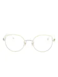 Megane and Me Norah zigzag-detail glasses - Yellow