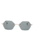 Megane and Me Luca geometric-frame sunglasses - Silver