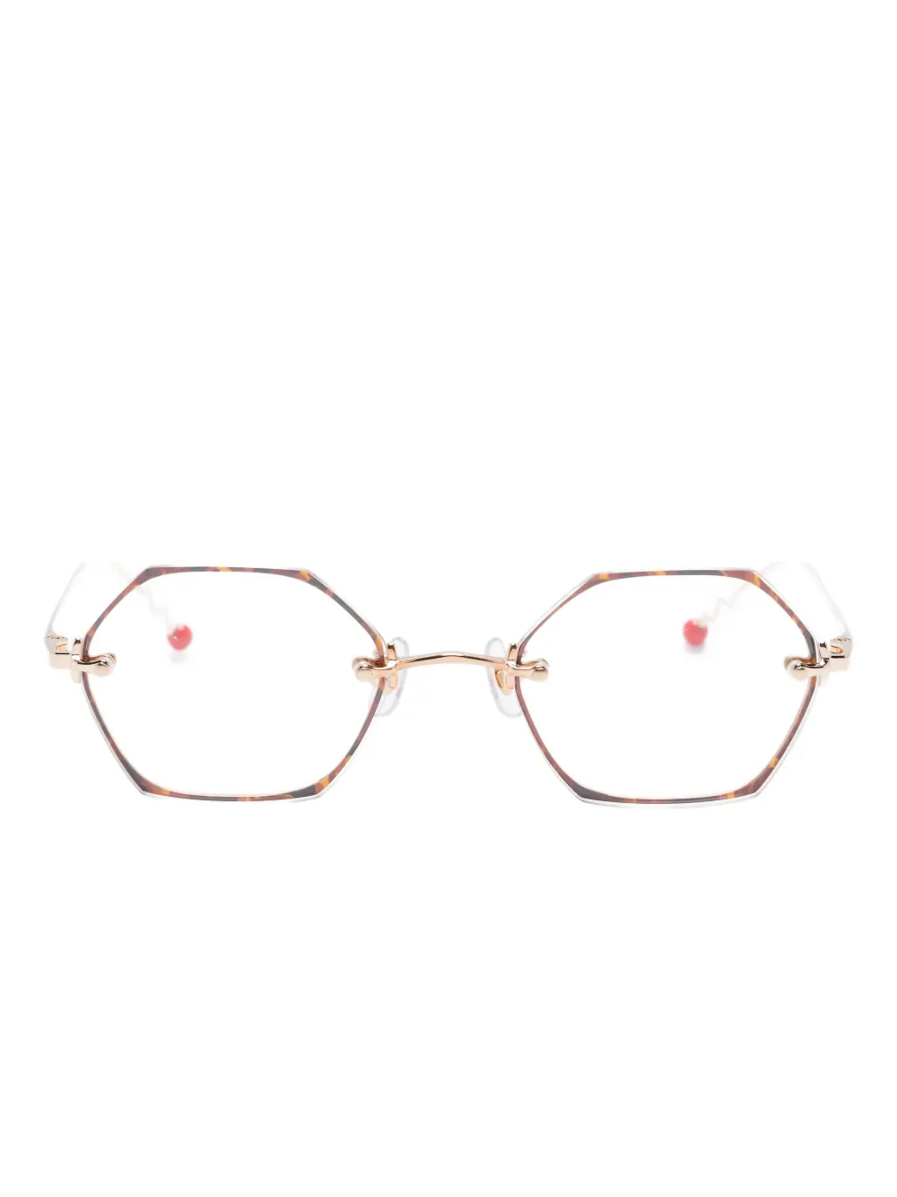 Megane and Me Zonnebril met schildpadschild-design Goud