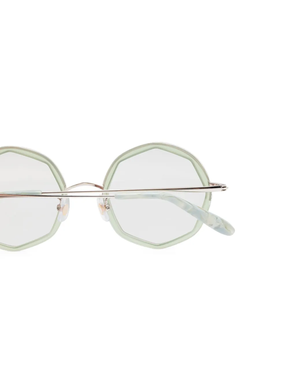 Megane and Me Edie geometric-frame sunglasses Groen