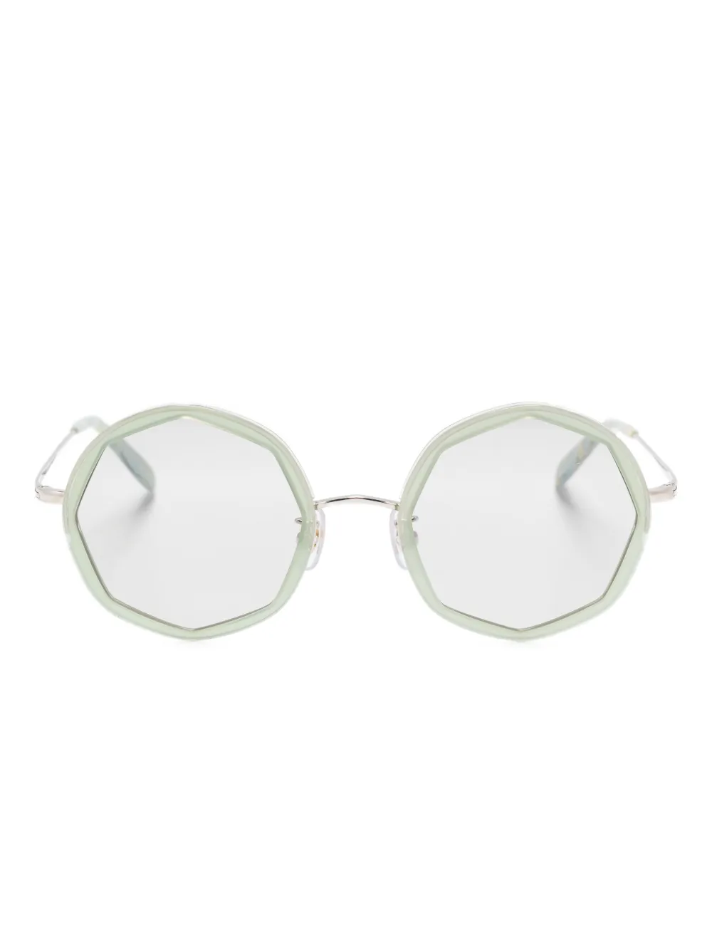 Megane and Me Edie geometric-frame sunglasses Groen