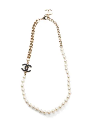 CHANEL Pre-Owned 2024 ココマーク パール ネックレス | ゴールド