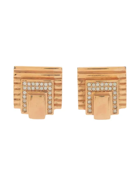 Christian Dior Pre-Owned rhinestone-embellished earrings