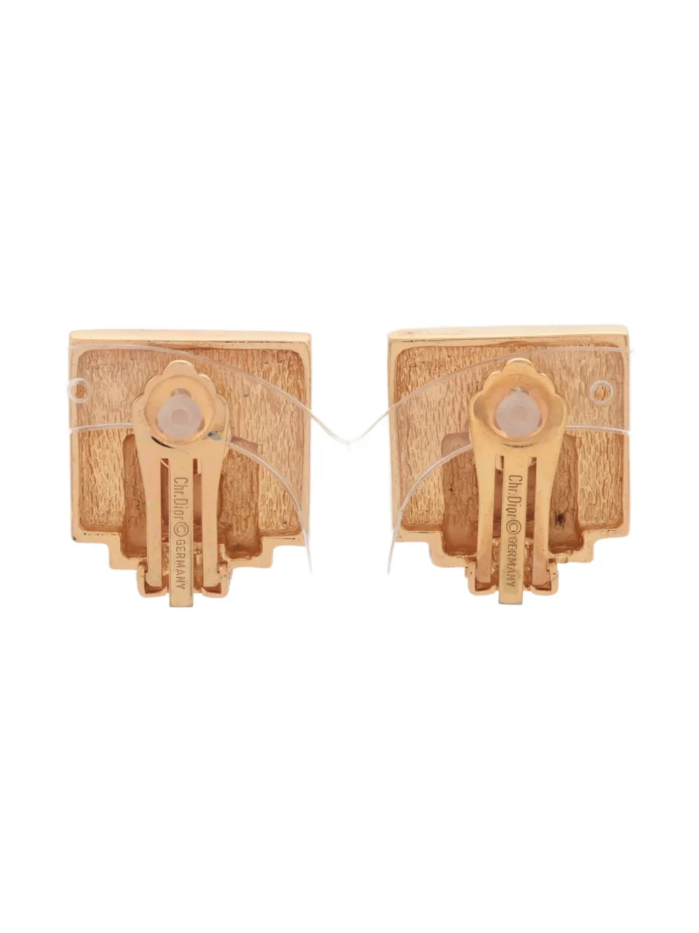 Christian Dior Pre-Owned rhinestone-embellished earrings | Image 2