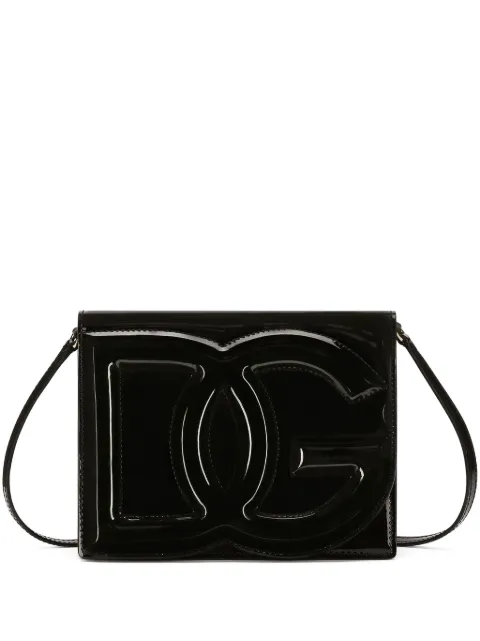 Dolce & Gabbana DG logo patent leather cross body bag