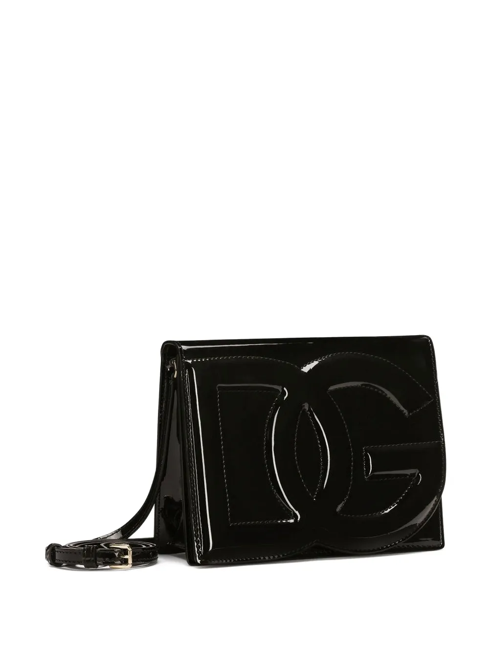 Dolce & Gabbana DG lakleren crossbodytas met logo Zwart
