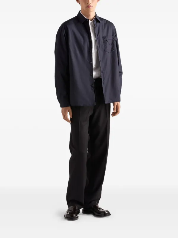 Prada パッチポケット シャツ | ブルー | FARFETCH JP Prada パッチポケット シャツ | ブルー | FARFETCH JP