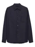 Prada patch-pocket classic-collar shirt - Blue