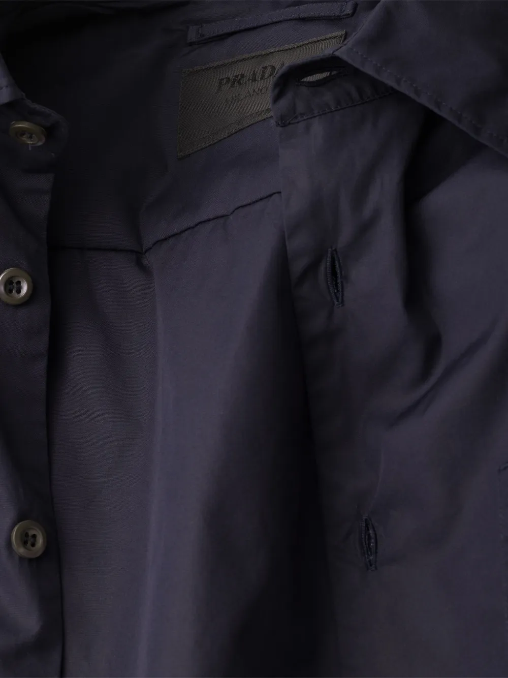 Prada Overhemd met opgestikte zak en klassieke kraag Blauw