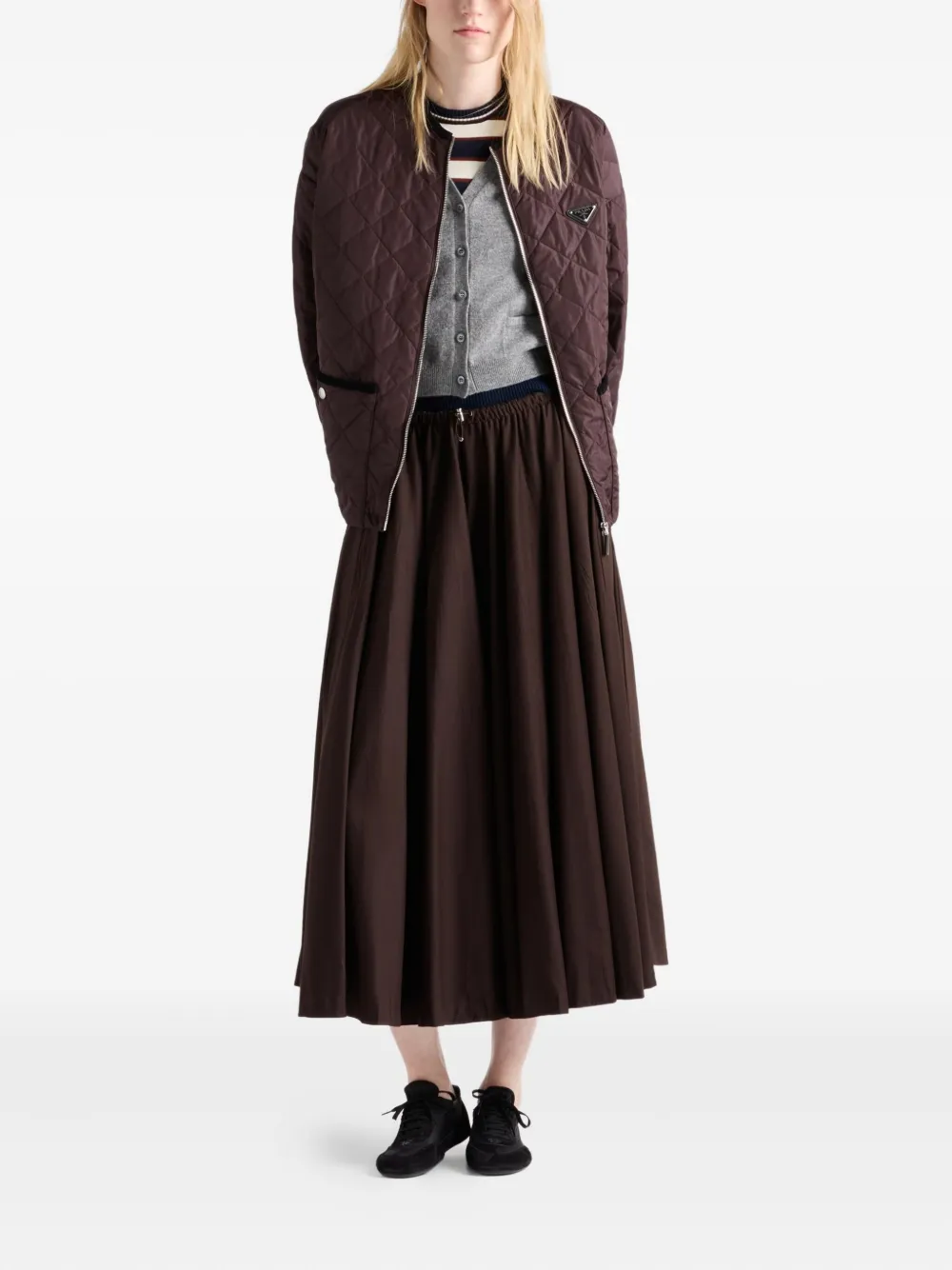 Prada triangle-logo quilted jacket | Down Jackets | Image 2
