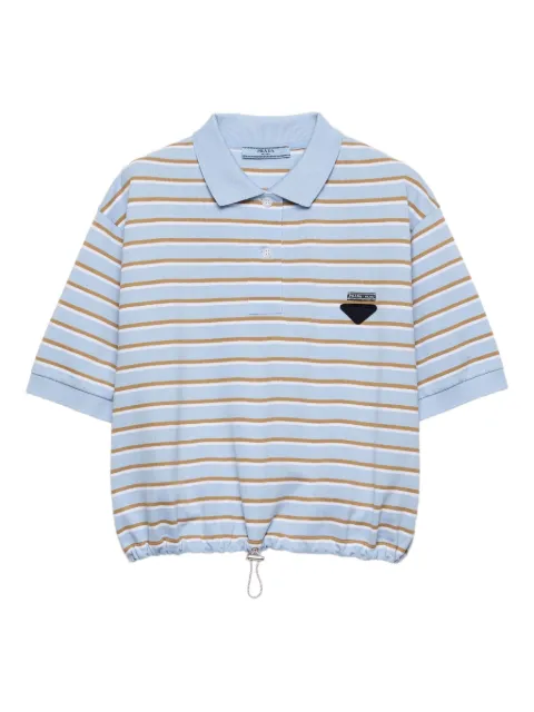 Prada playera tipo polo con rayas estampadas