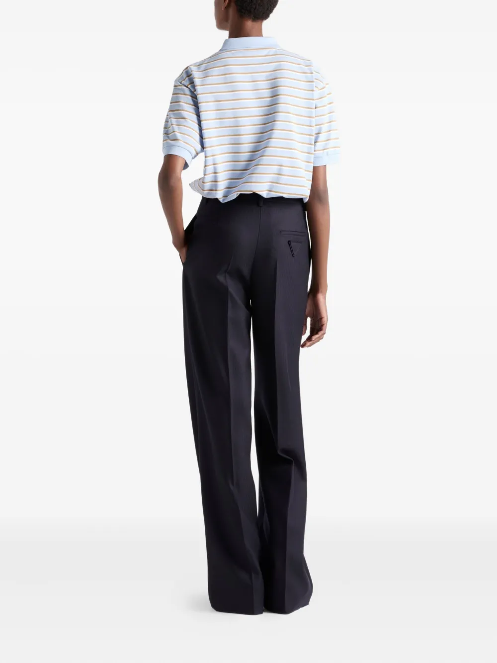 Prada Gestreept poloshirt Blauw