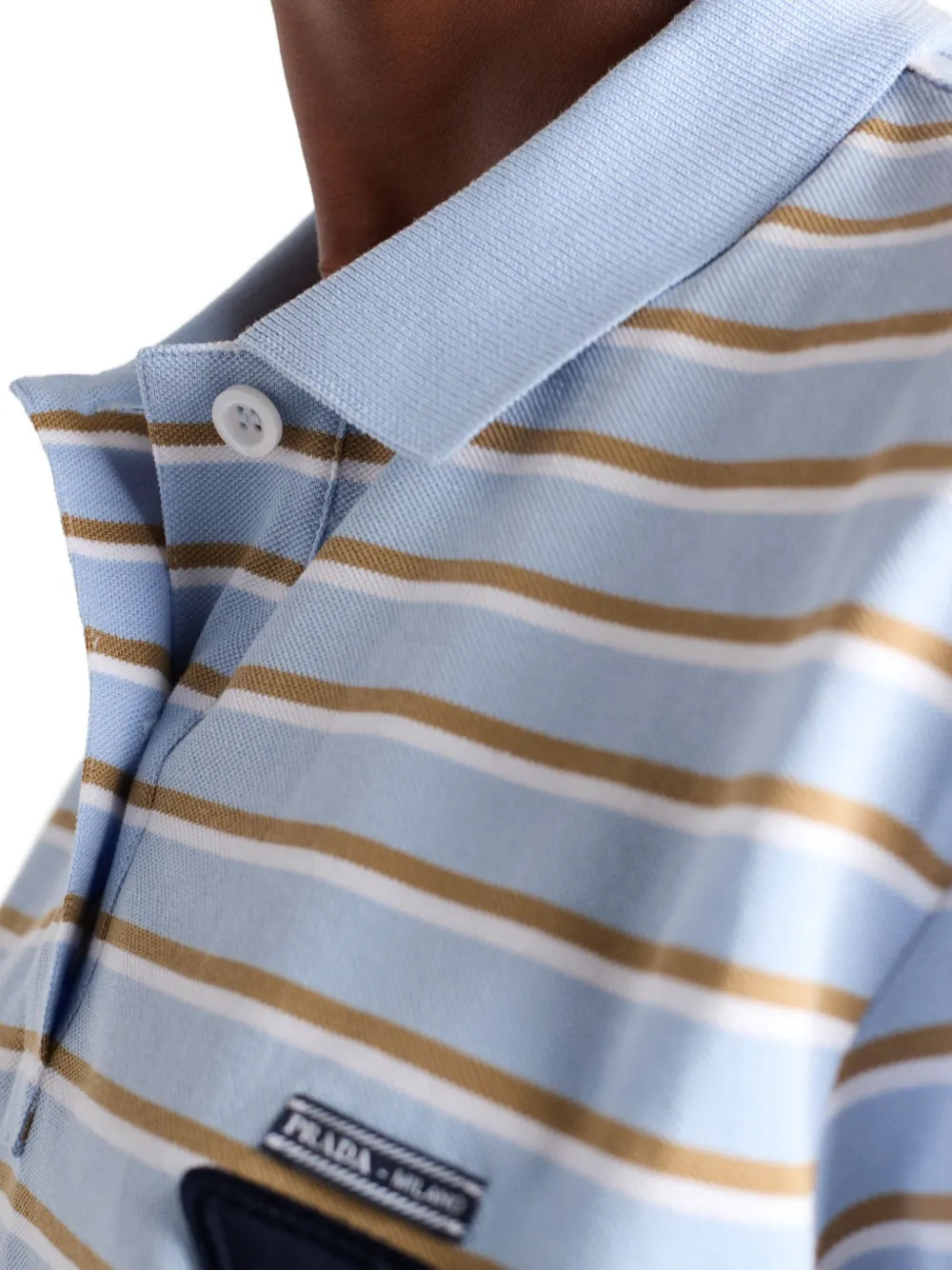 Prada Gestreept poloshirt Blauw
