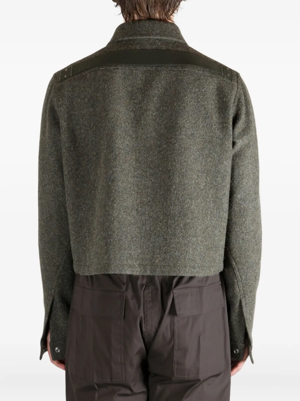 Rick Owens Alice Brad cropped zip-up jacket Groen
