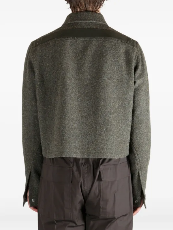 Rick Owens Alice Brad Cropped zip-up Jacket | グリーン | FARFETCH JP