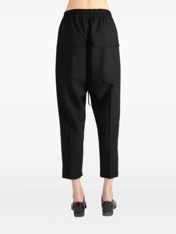 Rick Owens / virgin wool cropped trousers/46/ウール/ブラック/RU02C7359-WN Rick Owens Virgin Wool Cropped Trousers | ブラック | FARFETCH JP