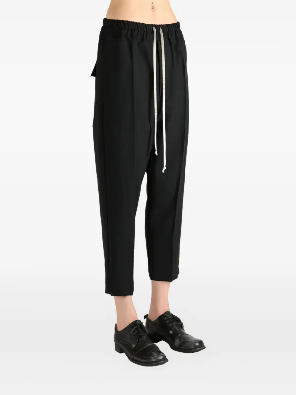 Rick Owens Virgin Wool Cropped Trousers | ブラック | FARFETCH JP