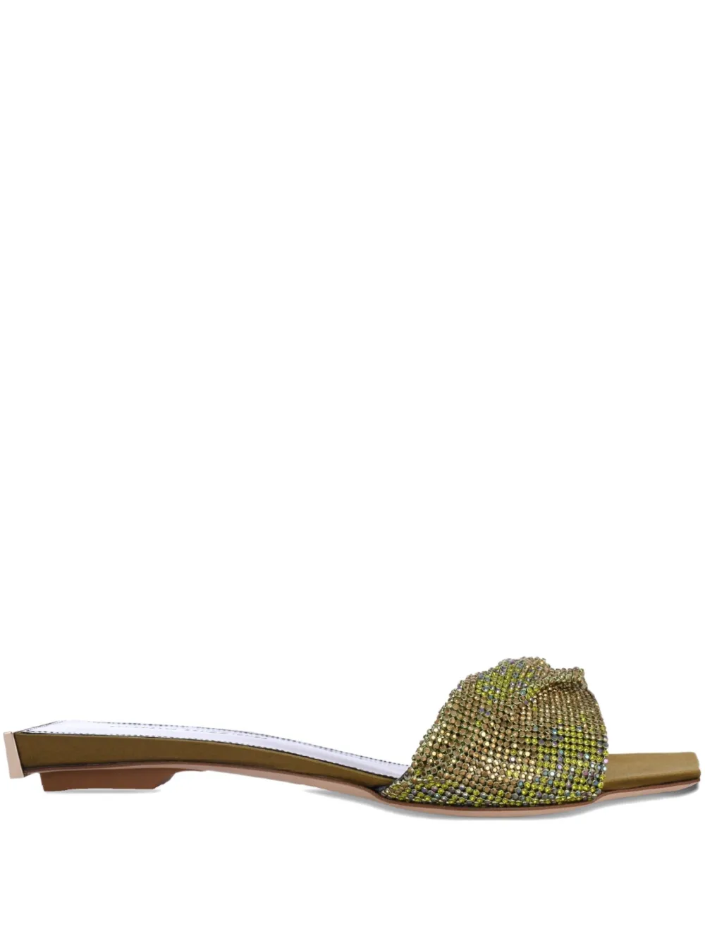 Benedetta Bruzziches Golrarda Embellished Square-toe Slides