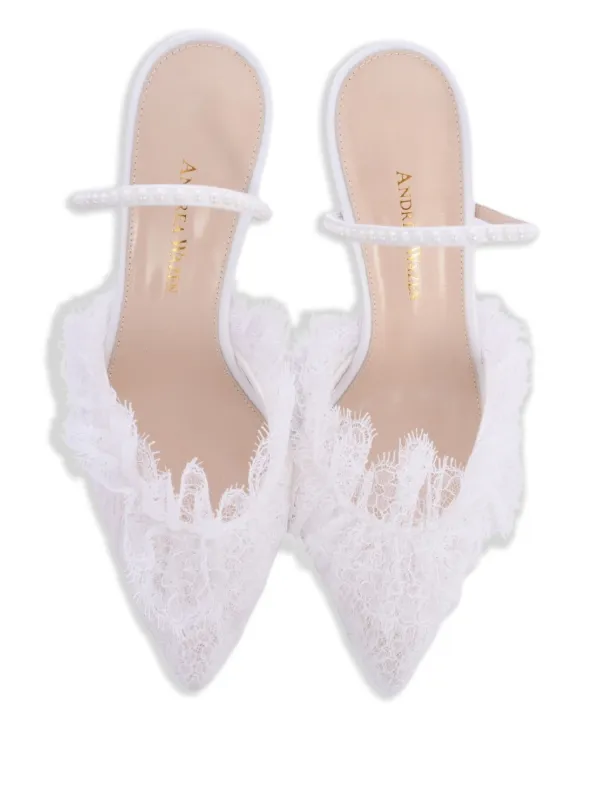 Andrea Wazen France 75mm ミュール | ホワイト | FARFETCH JP