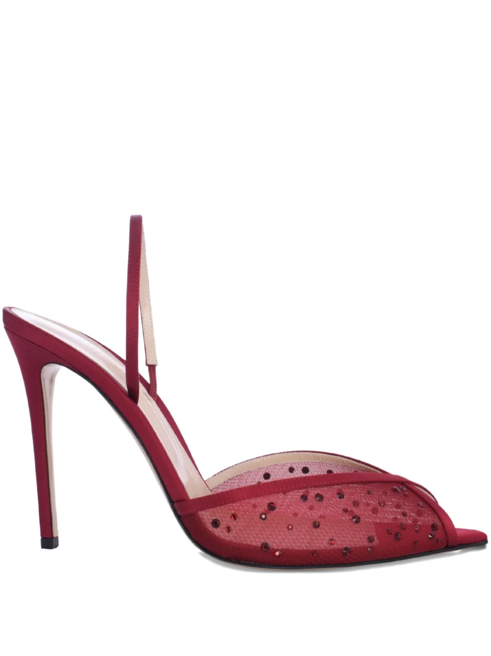 Andrea Wazen 105mm Katy slingback pumps Red
