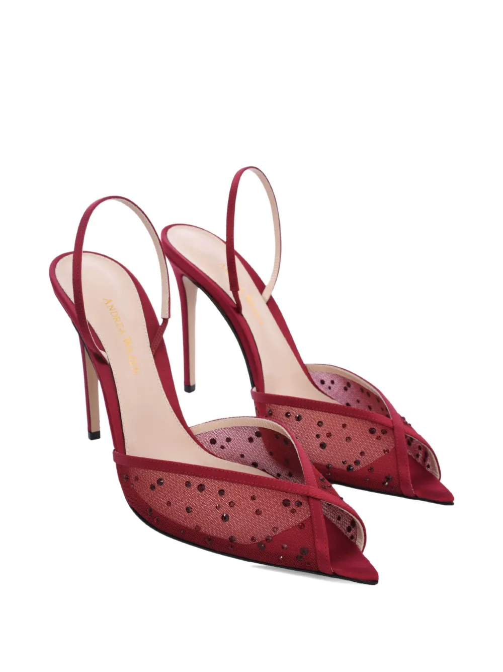 Andrea Wazen 105mm Katy slingback pumps Red
