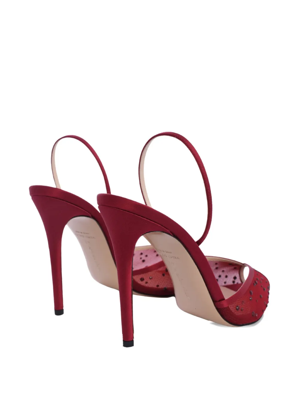Andrea Wazen 105mm Katy slingback pumps Red