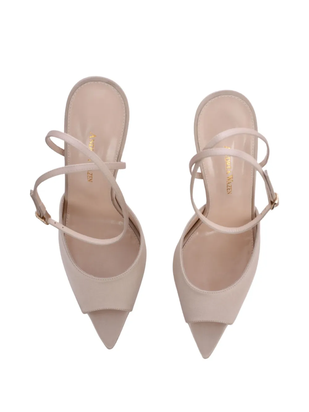 Andrea Wazen 150mm Loulou platform stiletto pumps Neutrals