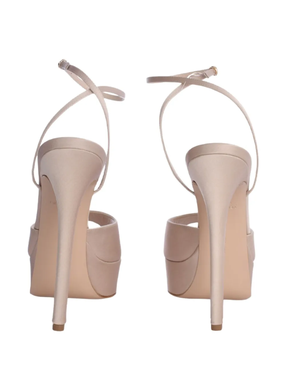 Andrea Wazen 150mm Loulou platform stiletto pumps Neutrals
