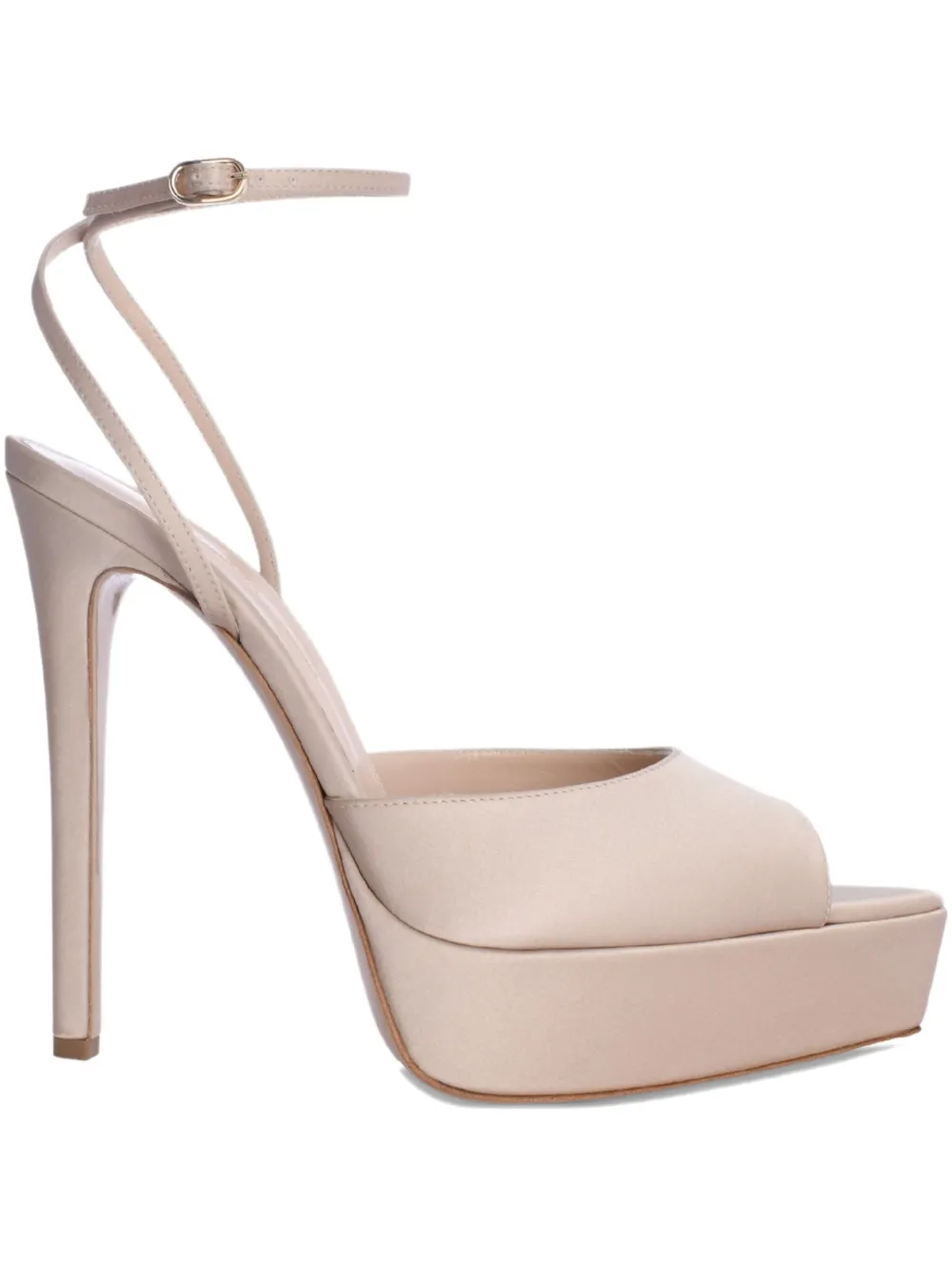 Andrea Wazen 150mm Loulou platform stiletto pumps Neutrals
