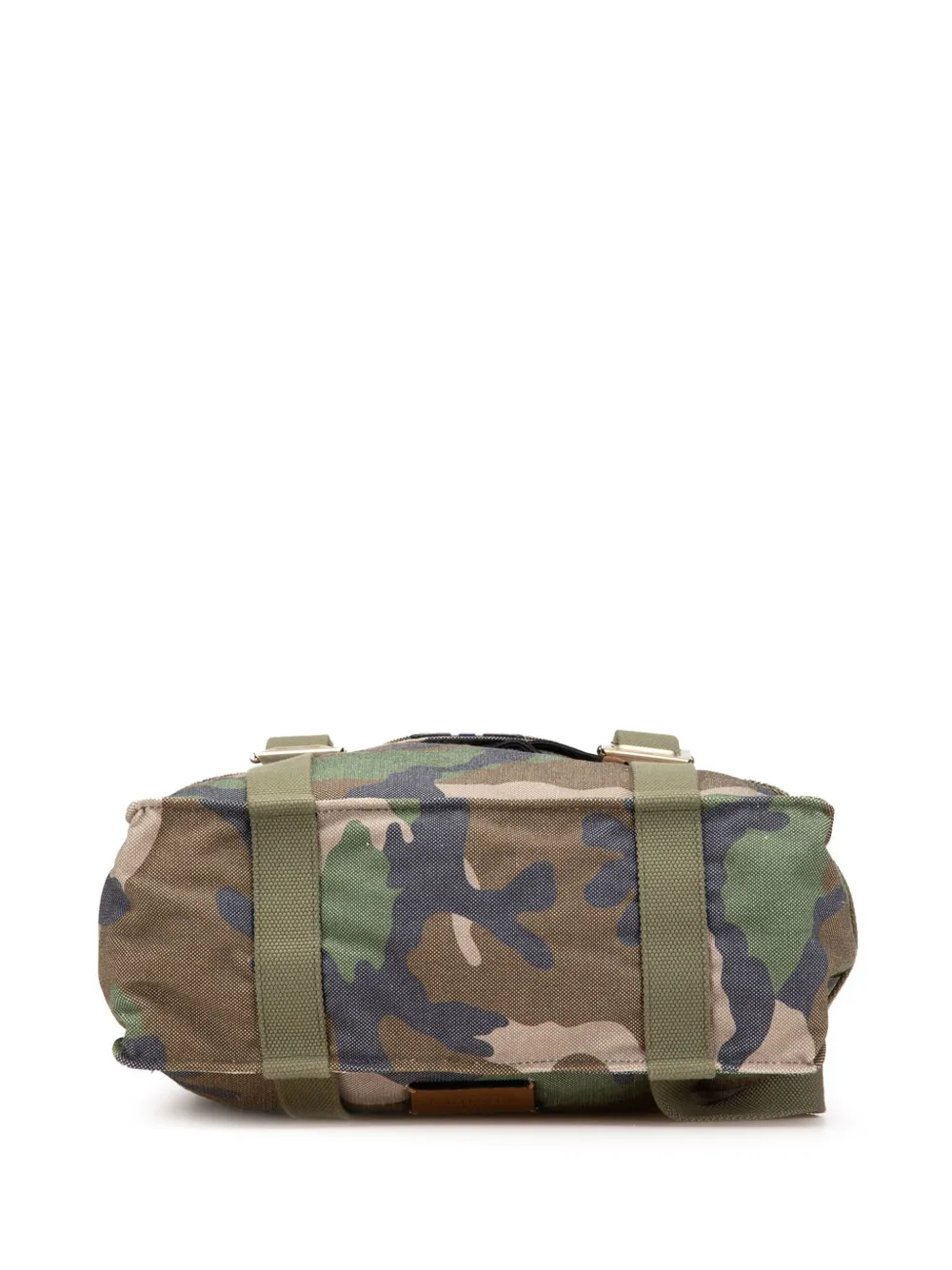 Pre-owned Valentino Garavani 2000-2017 Canvas Camouflage Backpack In Brown