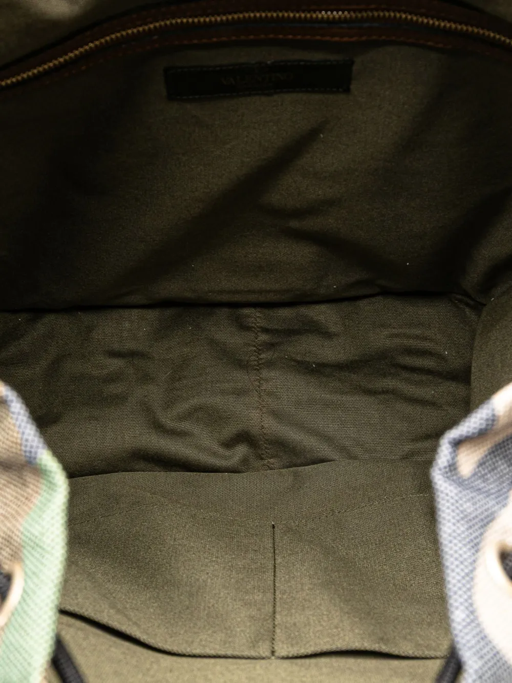 Pre-owned Valentino Garavani 2000-2017 Canvas Camouflage Backpack In Brown