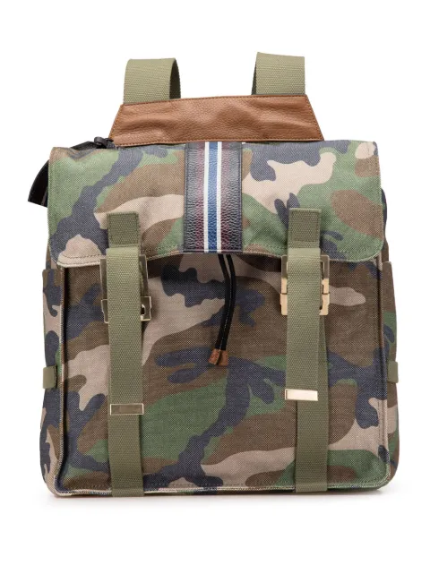 Valentino Garavani Pre-Owned Camouflage 帆布双肩包（2000-2017年典藏款）