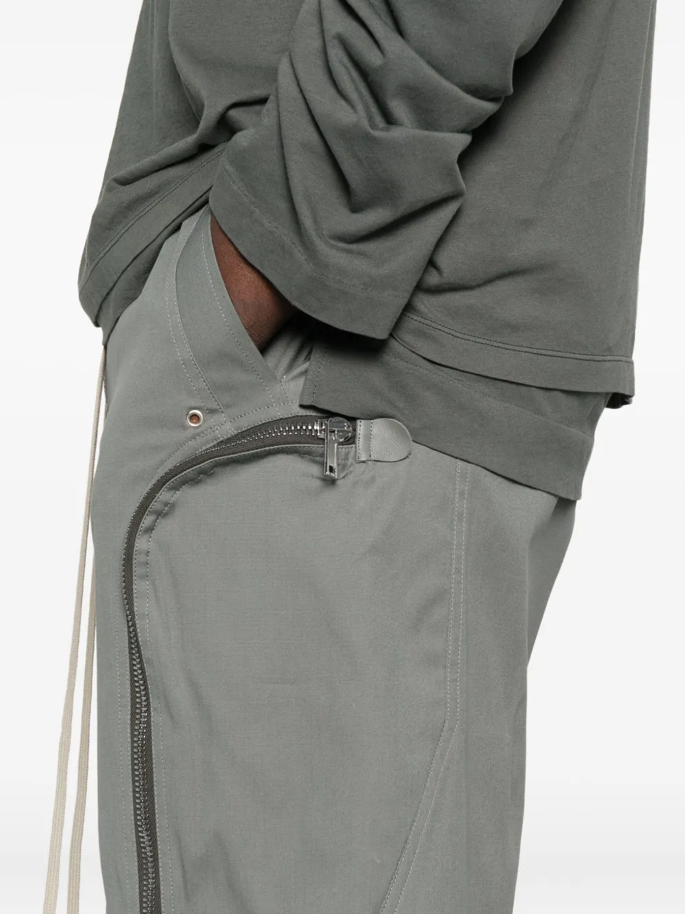 Rick Owens Shorts met ritsdetail Grijs