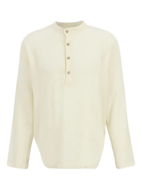 SPIRITUM TULUM long-sleeve cotton-gauze T-shirt