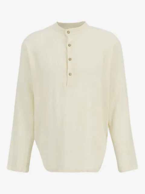SPIRITUM TULUM long-sleeve cotton-gauze T-shirt